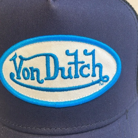 Von Dutch NWT Navy Canvas and Black Mesh Baseball Cap - Picture 2 of 6